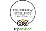 TripAdvisor's Certificate of Excellence 2015